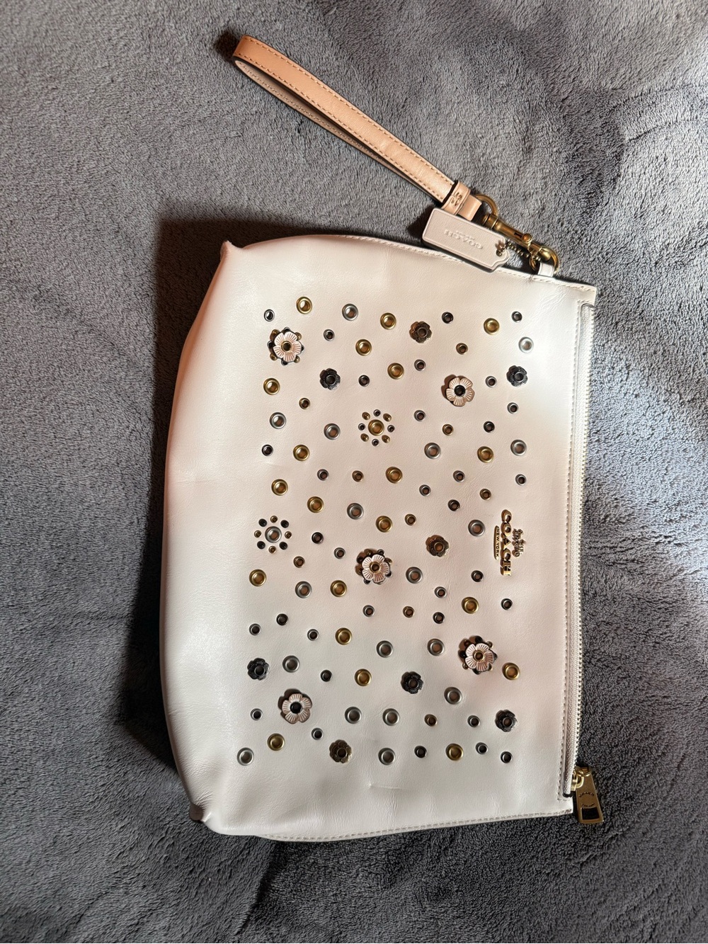 Coach Large Charlie Pouch With Scattered Rivets